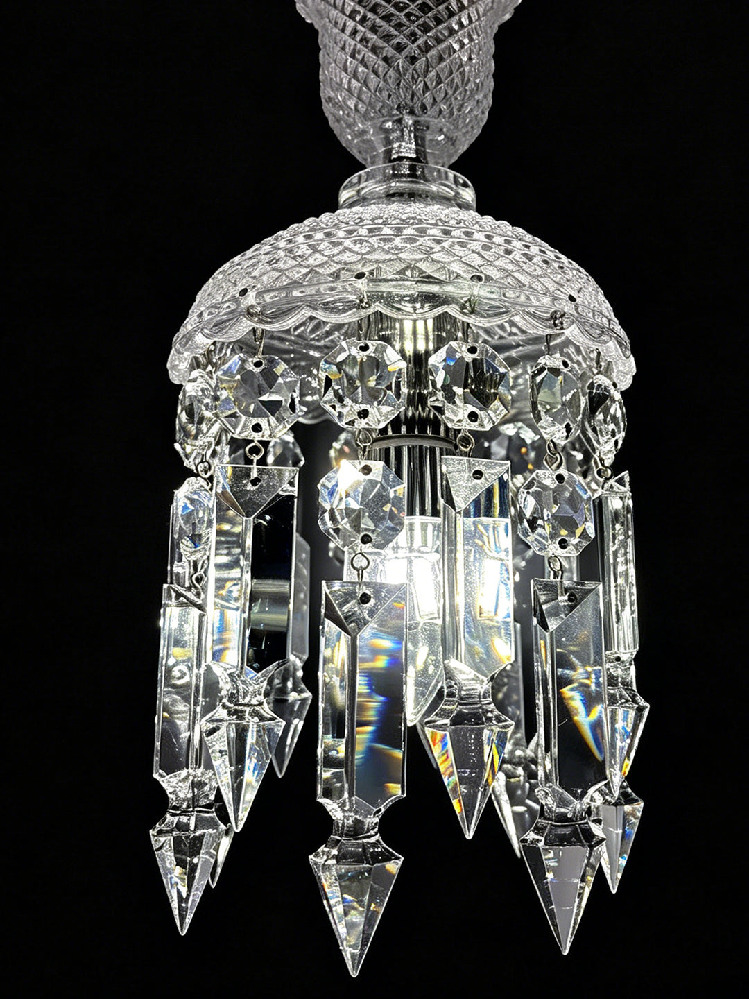 5-Light Linear Crystal Dining Pendant Light