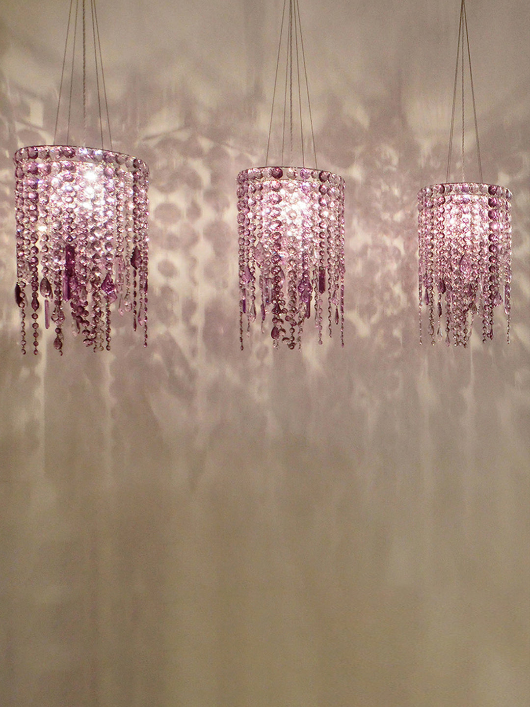Cylindrical Crystal Pendant Light