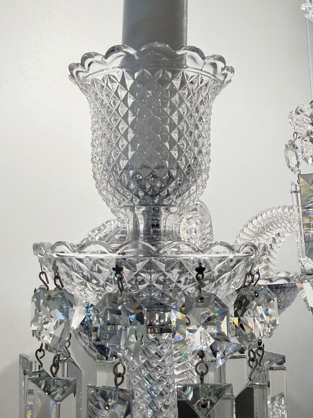 Baccarat-Style Regal Crystal Wall Light