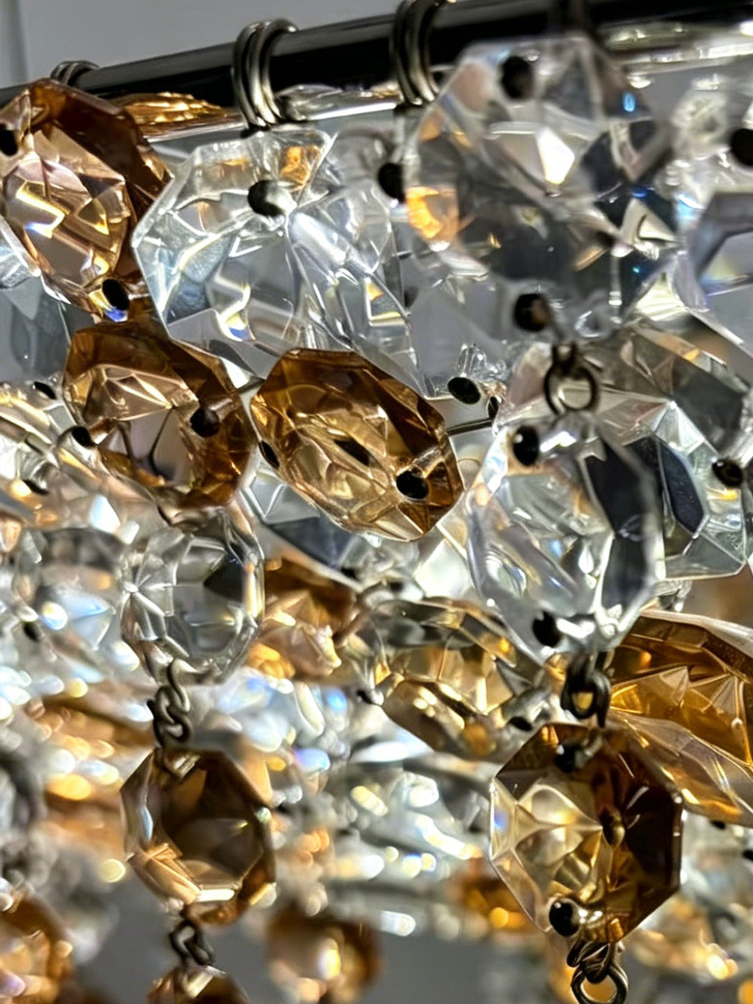 Blue Crystal Linear Chandelier