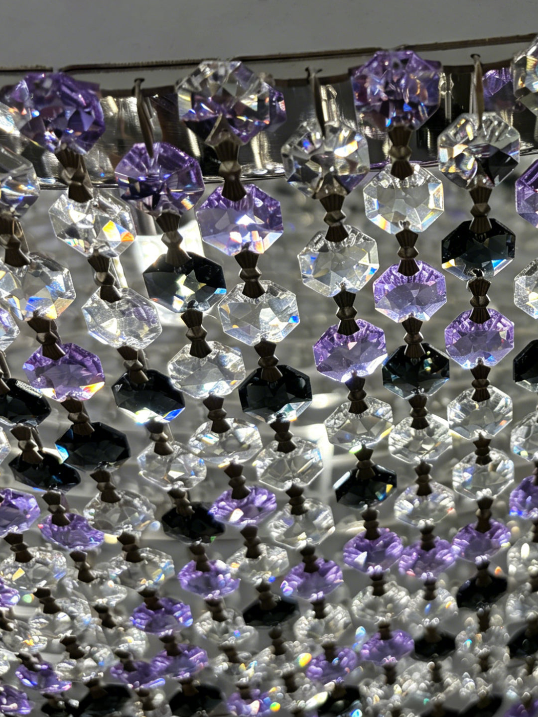 Gold-Tone Oval Crystal Chandelier