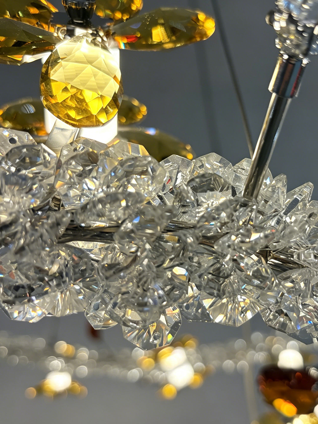 Floral Crystal Ring Chandelier
