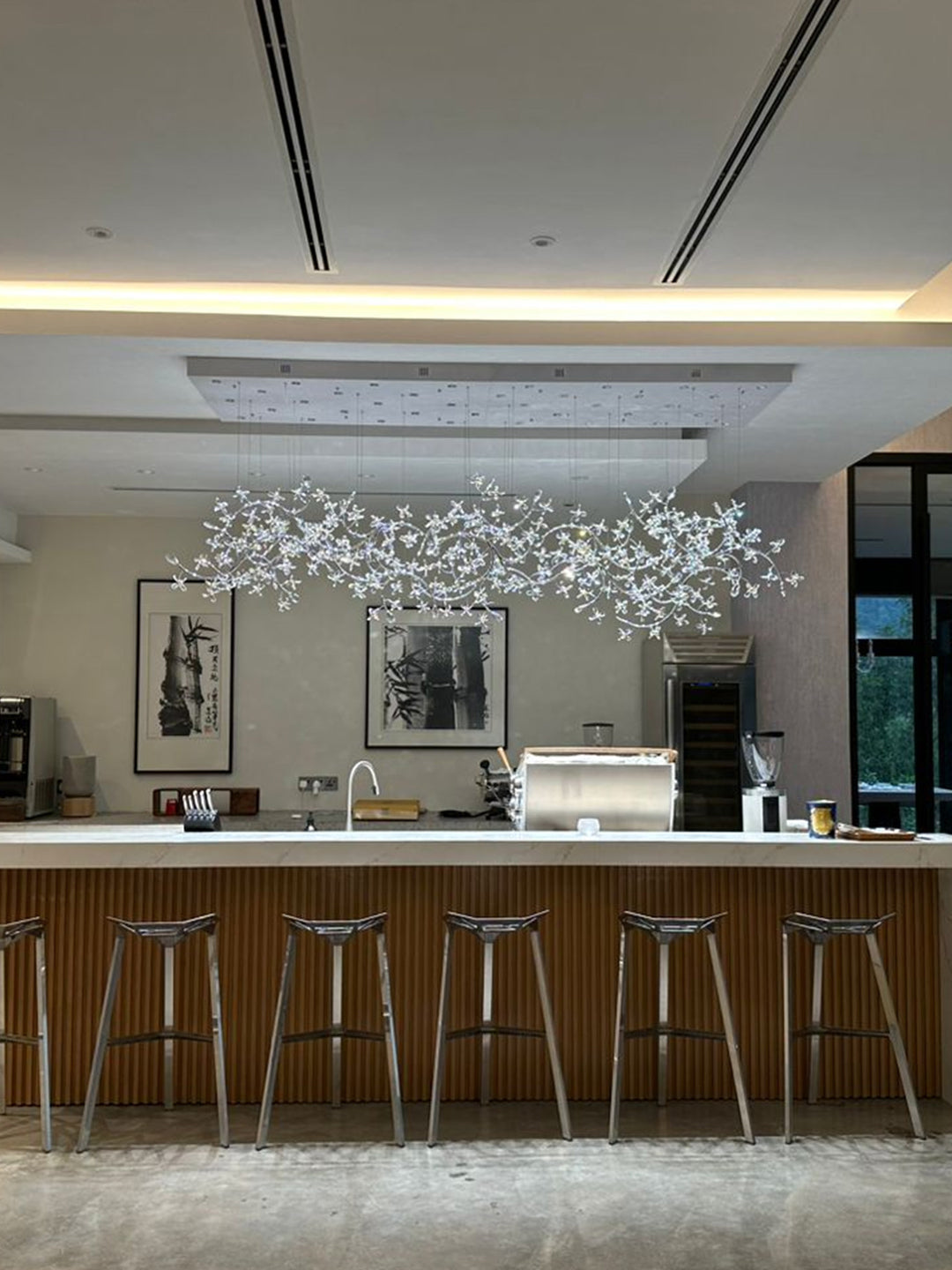 Multicolor Floral Branch Chandelier