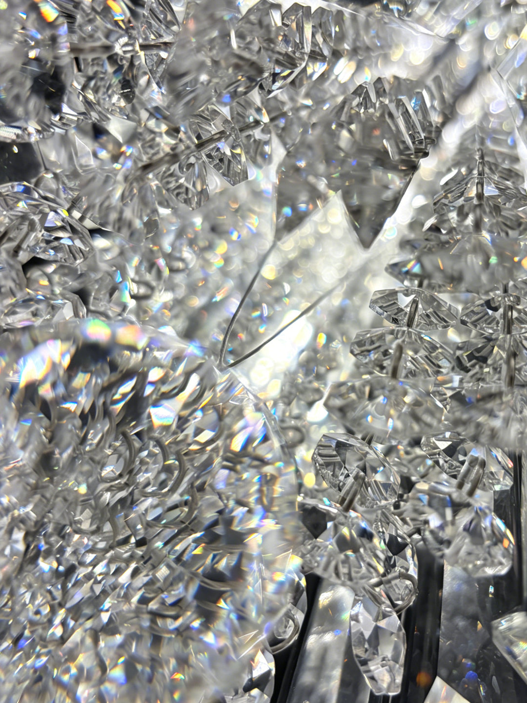 Tiered Pyramid Crystal Chandelier