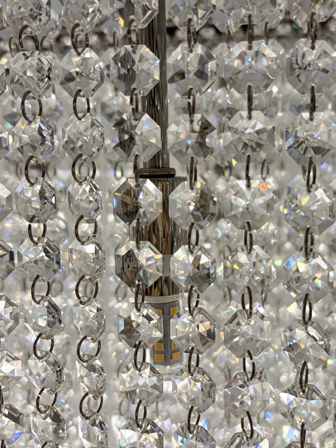 Modern Clear Crystal Linear Chandelier
