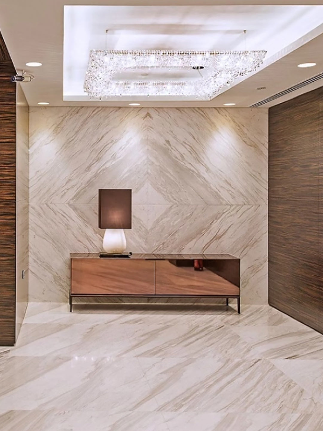 Trapezoidal Crystal Chandelier