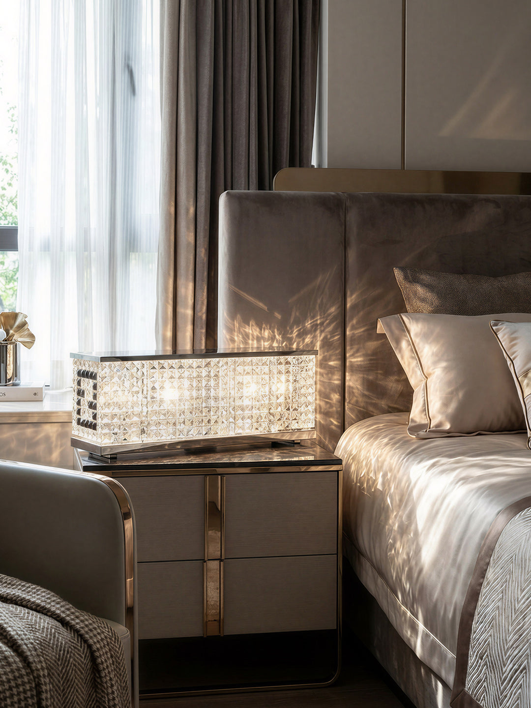 Rectangular Crystal Vanity Light