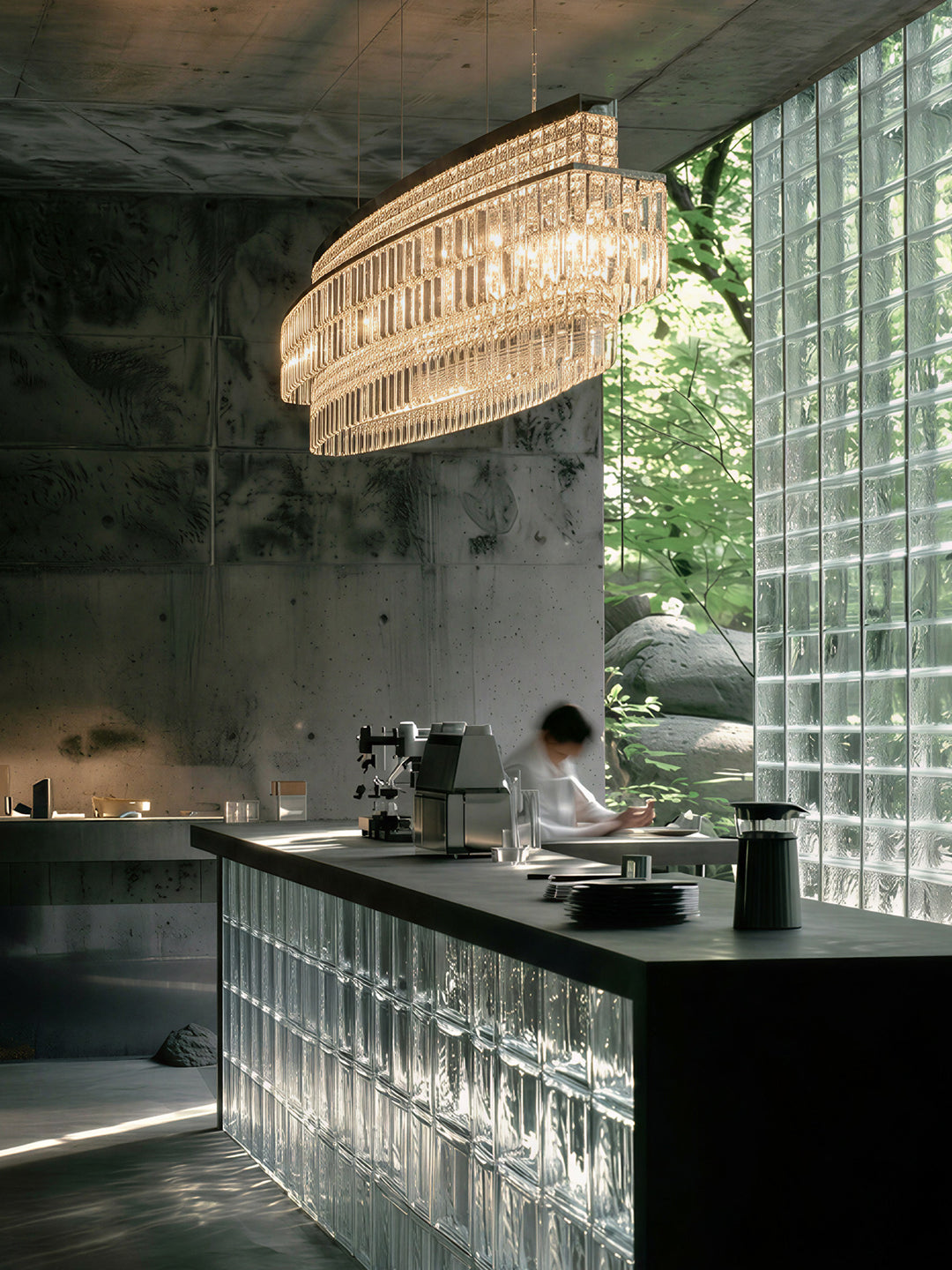 Tiered Round Crystal Chandelier