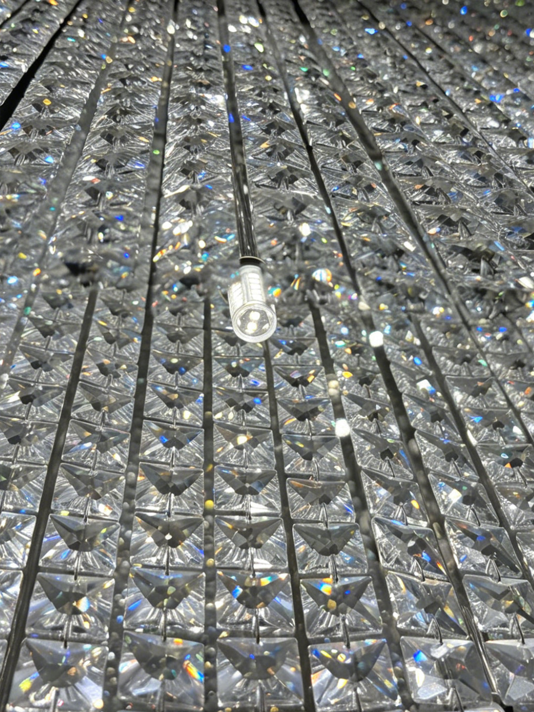 Rectangular Crystal Flush Mount Light