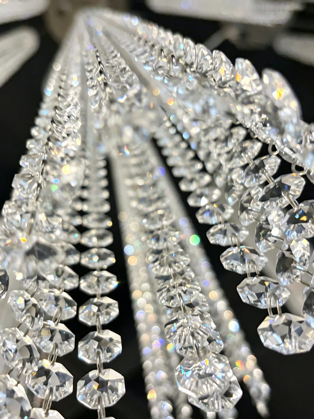 Modern Smoke Gray Glass Tube Chandelier