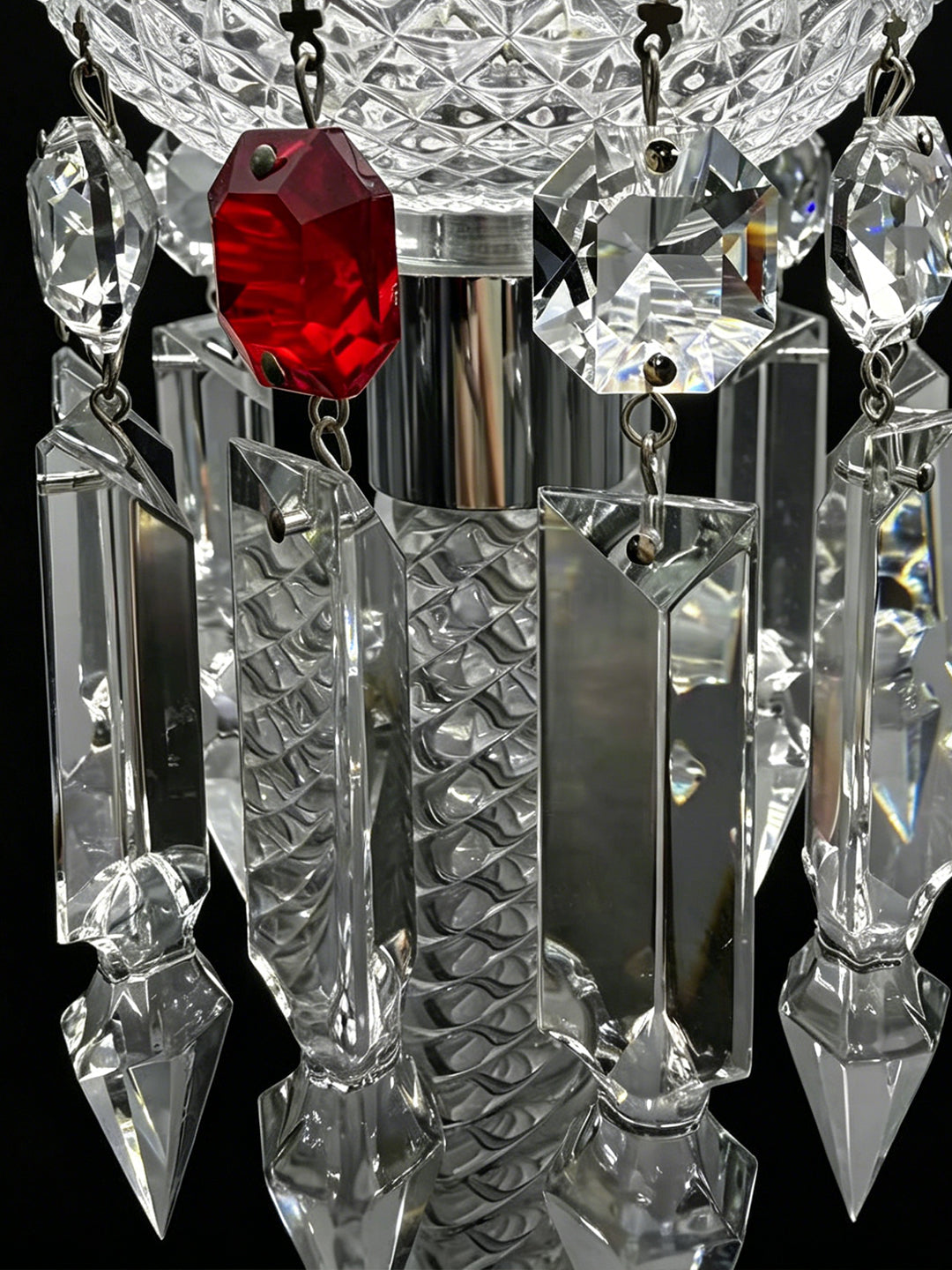 White Pleated Shade Crystal Wall Sconce