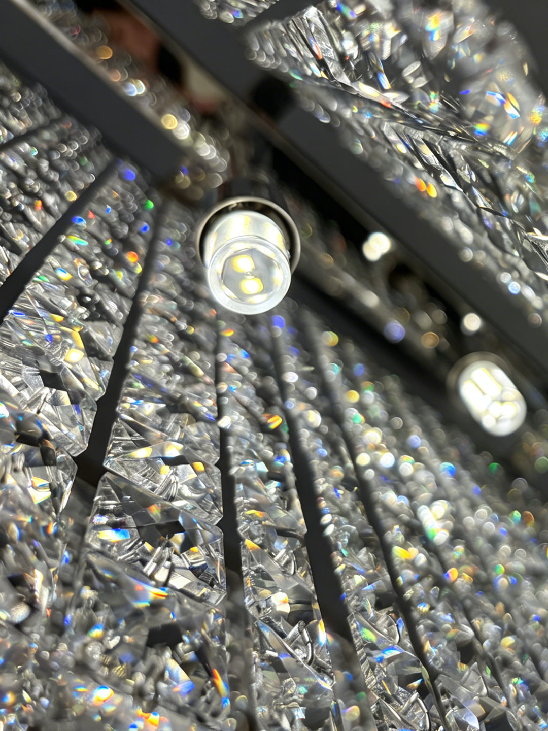 Rectangular Crystal Kitchen Island Pendant