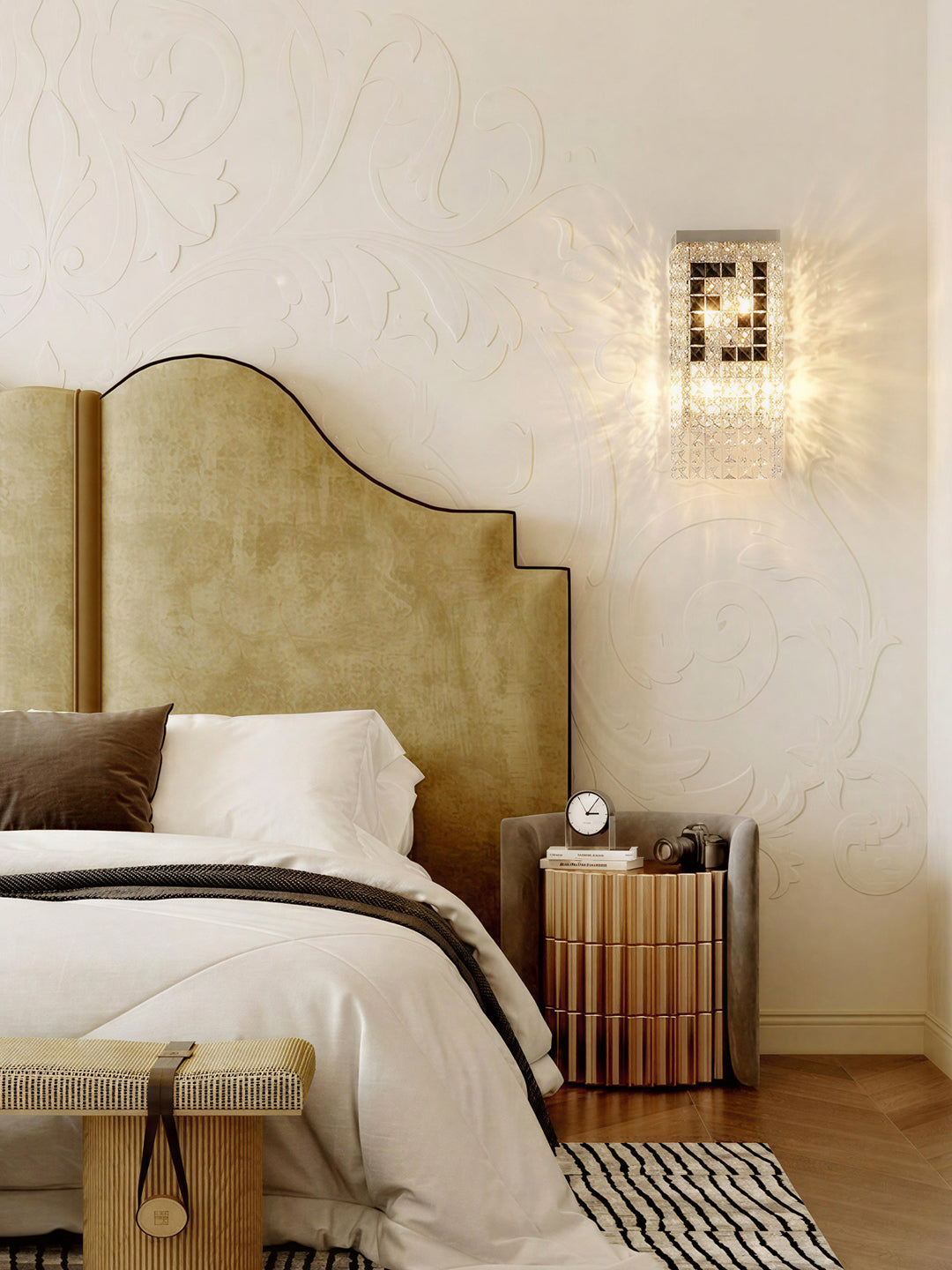 Vertical Crystal Wall Sconce