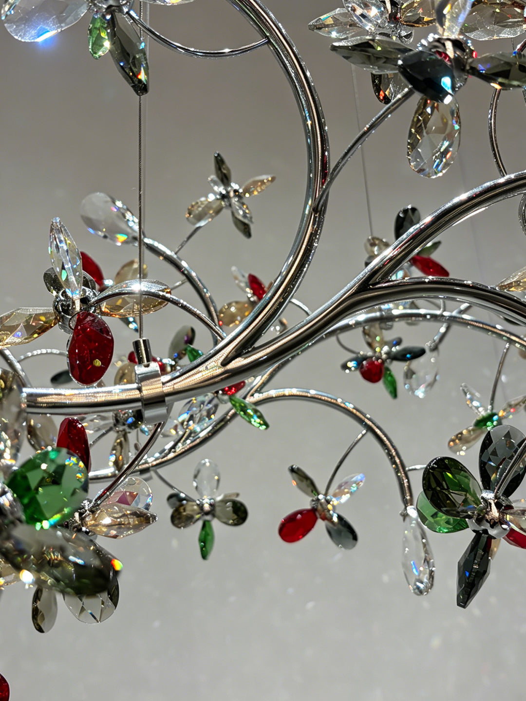 Multicolor Floral Crystal Wall Sconce
