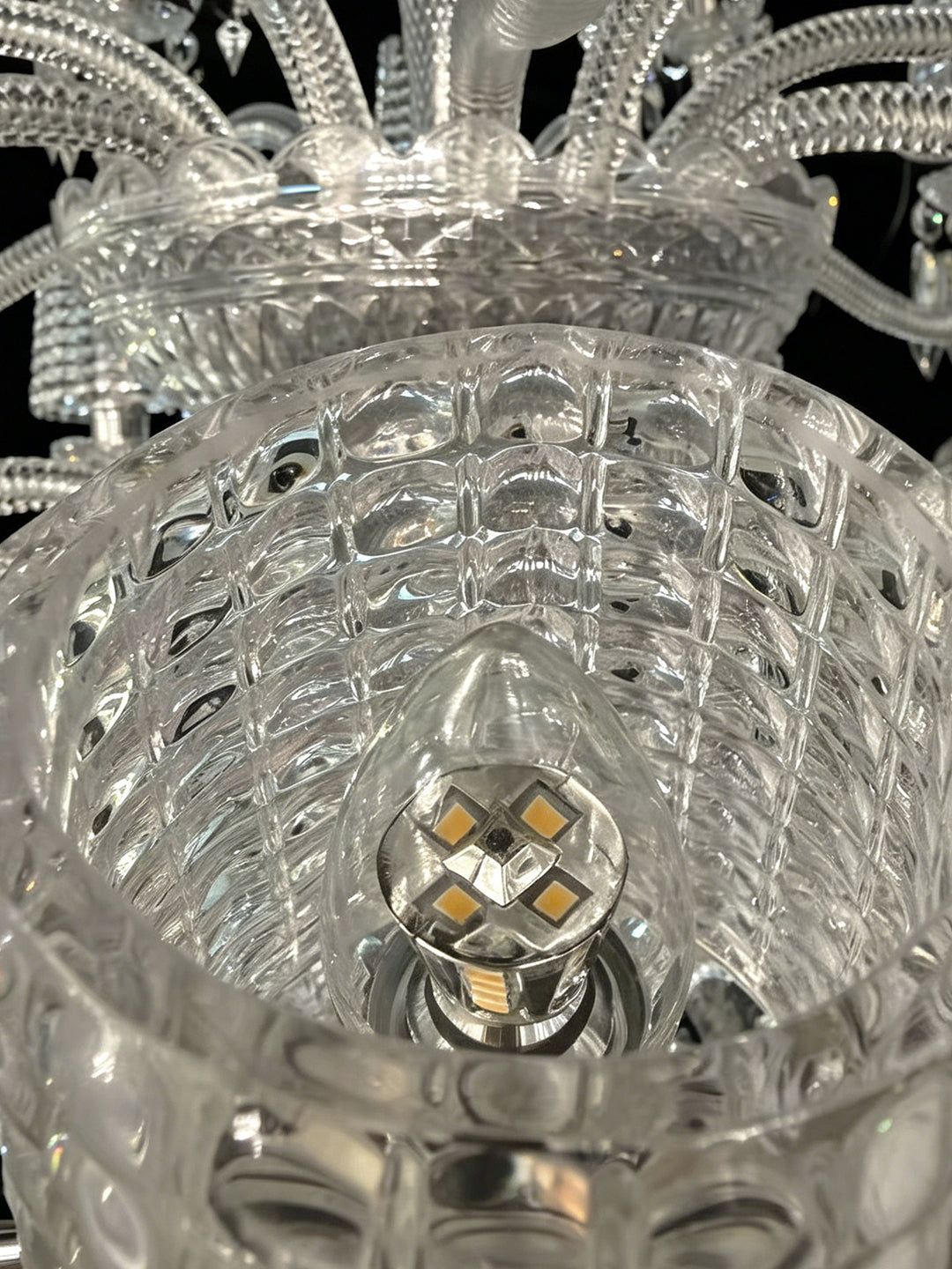 Globe Ball Shape Clear Crystal Chandelier