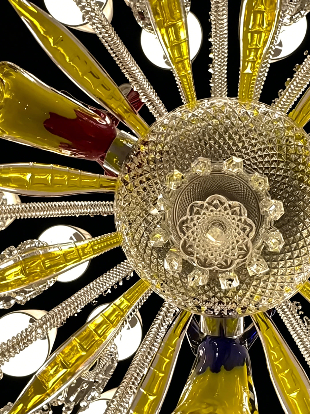 Parrot Decor Colorful Crystal Chandelier