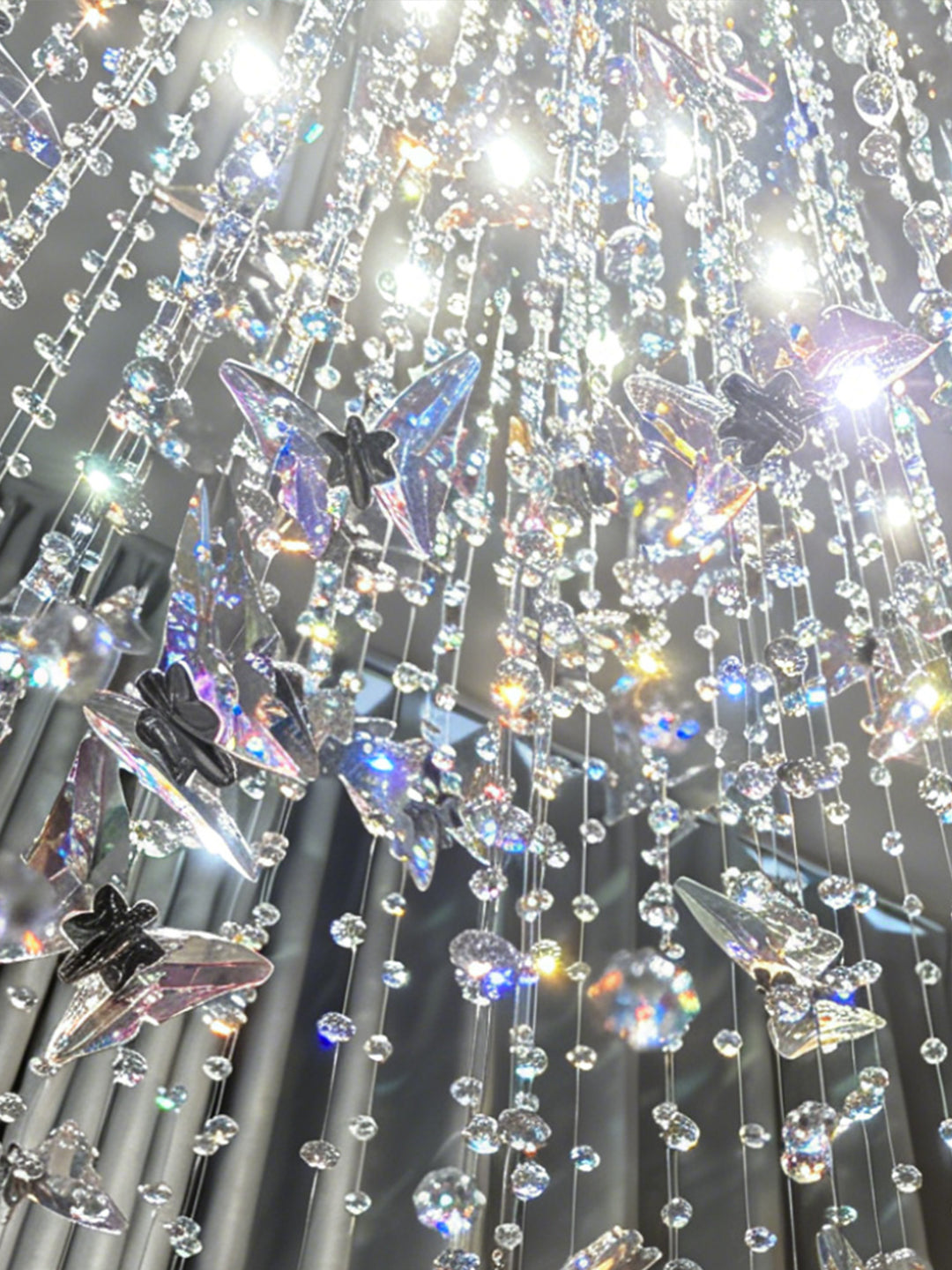 Butterfly Crystal Waterfall Chandelier