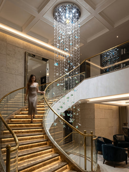 Butterfly Crystal Waterfall Chandelier
