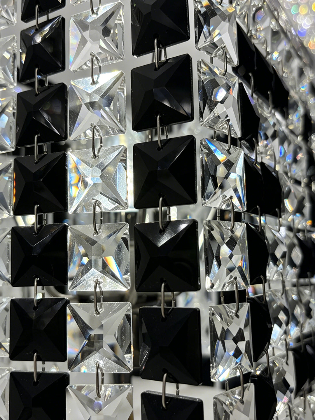 Black & Clear Crystal Cube Table Lamp