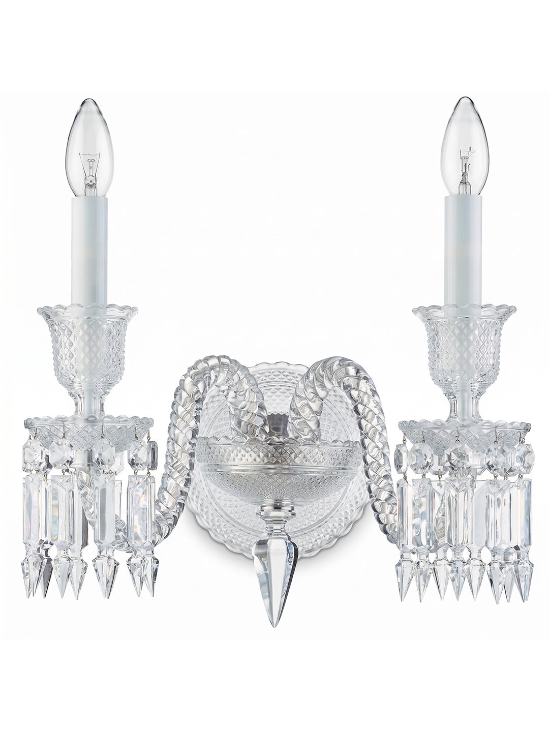Baccarat-Style Regal Crystal Wall Light