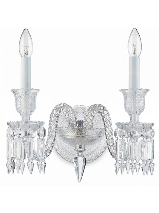 Baccarat-Style Regal Crystal Wall Light