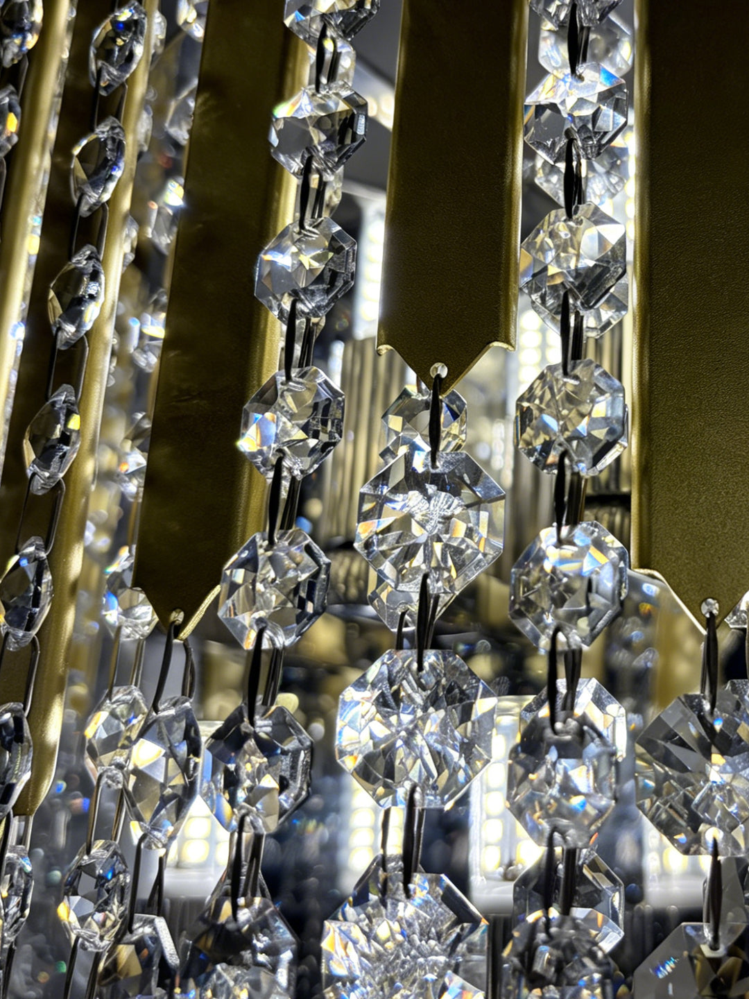 Pashari Double Tier Gold Crystal Wall Sconce
