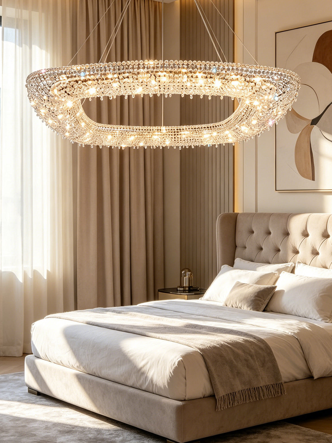 Oval Crystal Ring Chandelier
