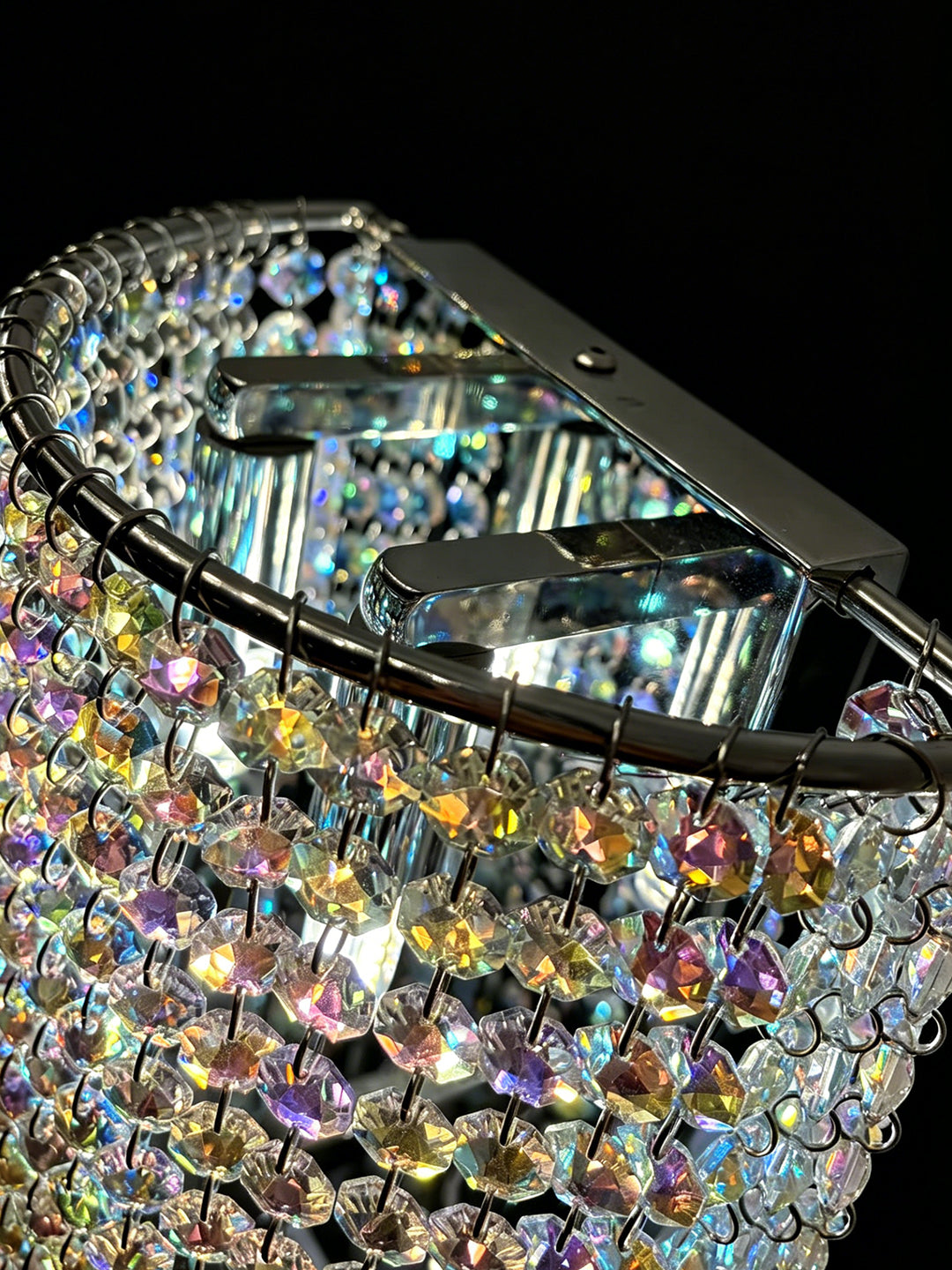 Crystal Cylinder Wall Sconce