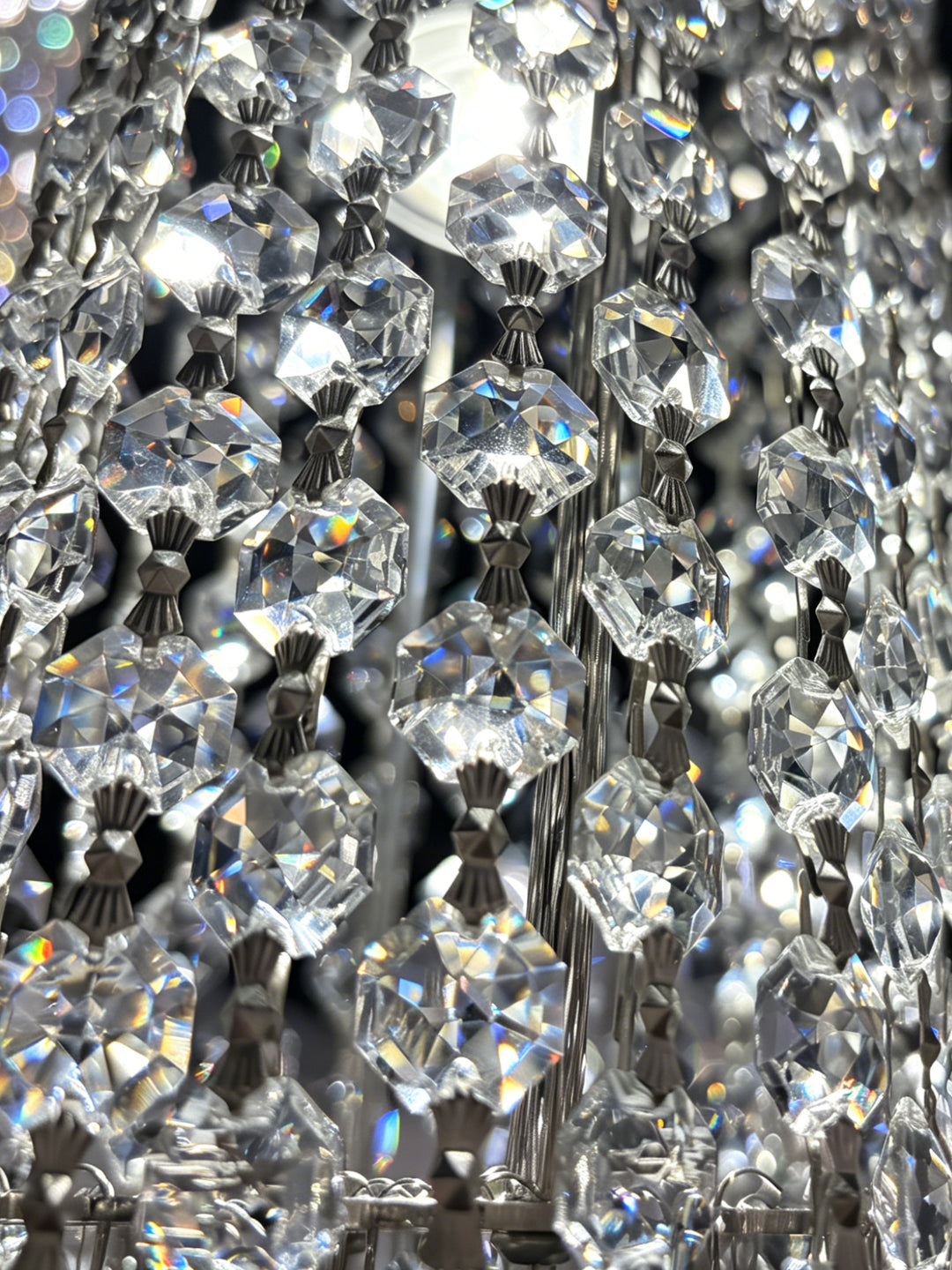 Multi-Tier Cylinder Crystal Staircase Chandelier