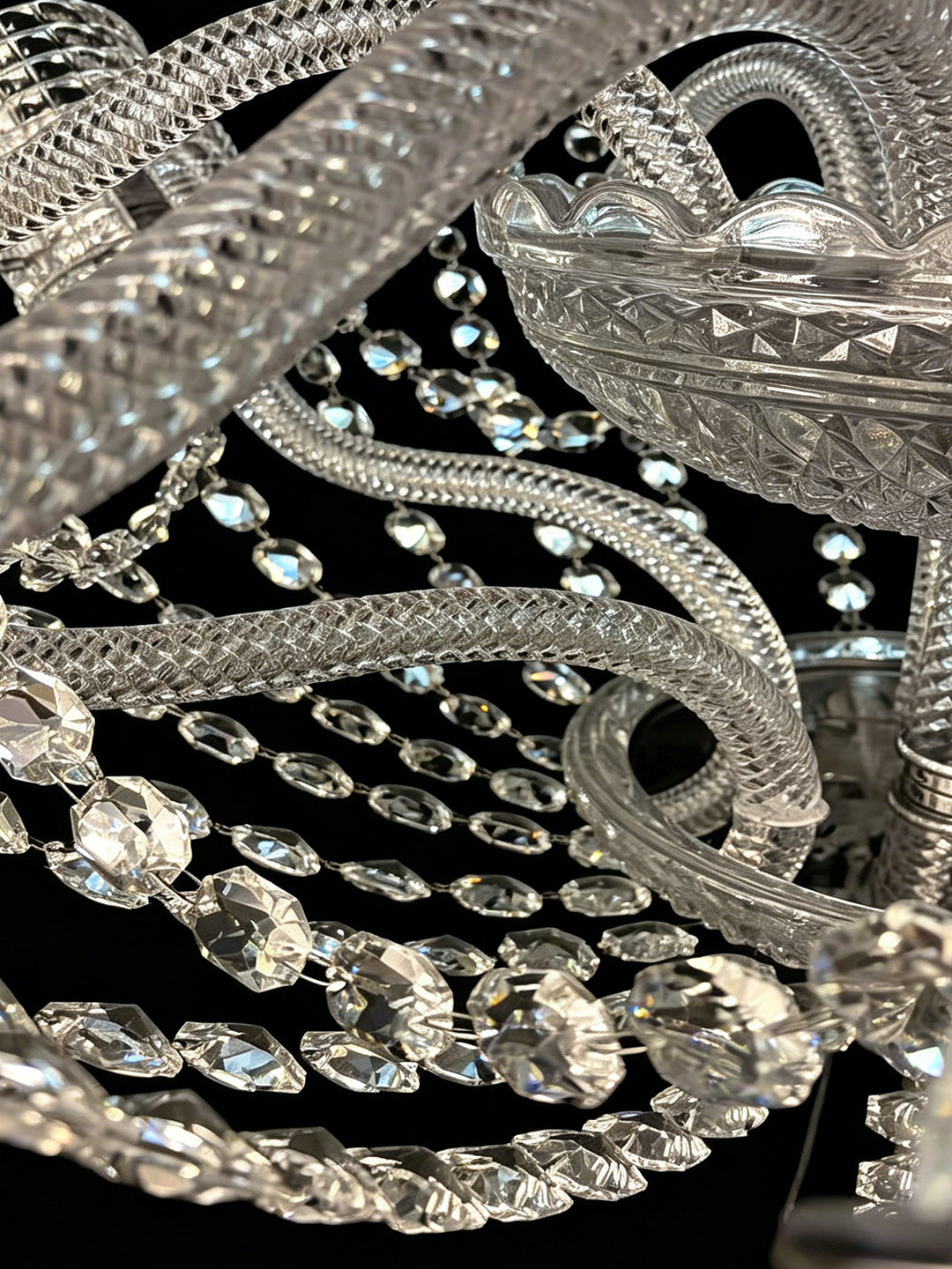Globe Ball Shape Clear Crystal Chandelier