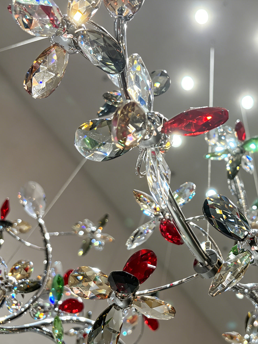 Multicolor Floral Crystal Wall Sconce