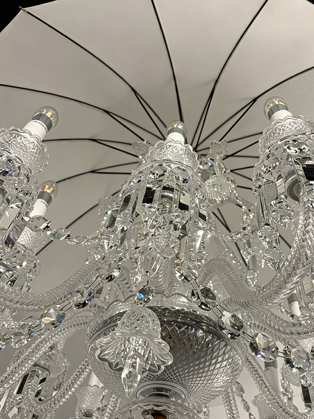 Umbrella Shade Luxury Crystal Chandelier