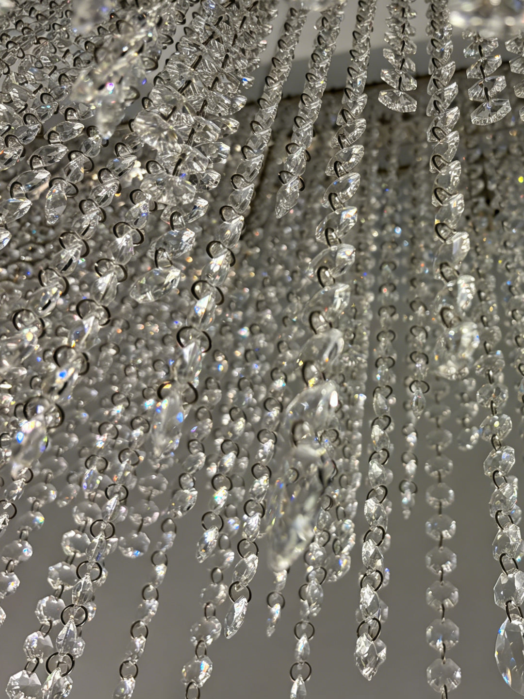 Modern Clear Crystal Linear Chandelier