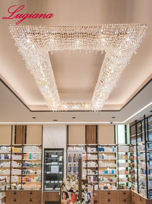 Trapezoidal Crystal Chandelier