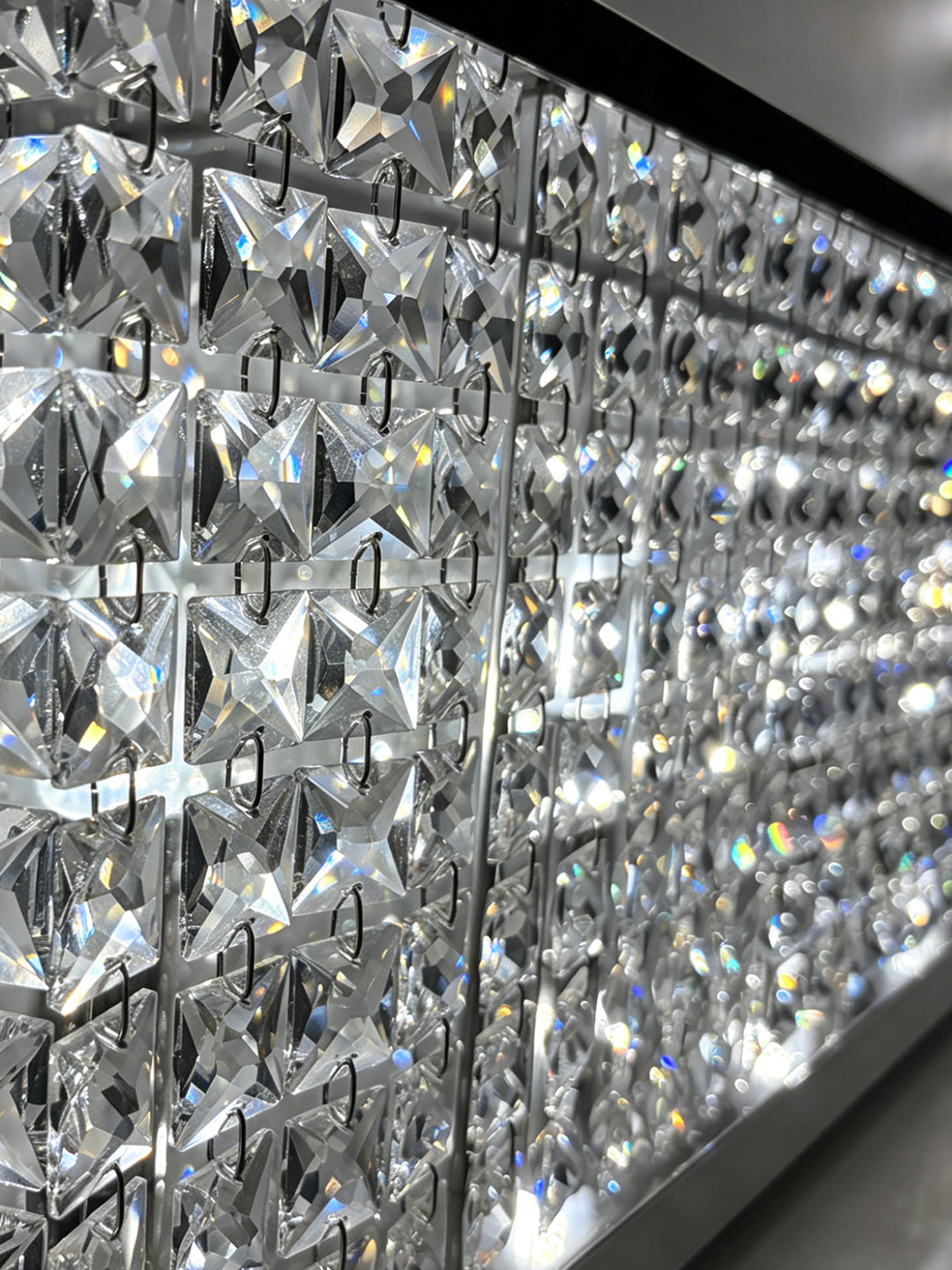 Rectangular Crystal Vanity Light