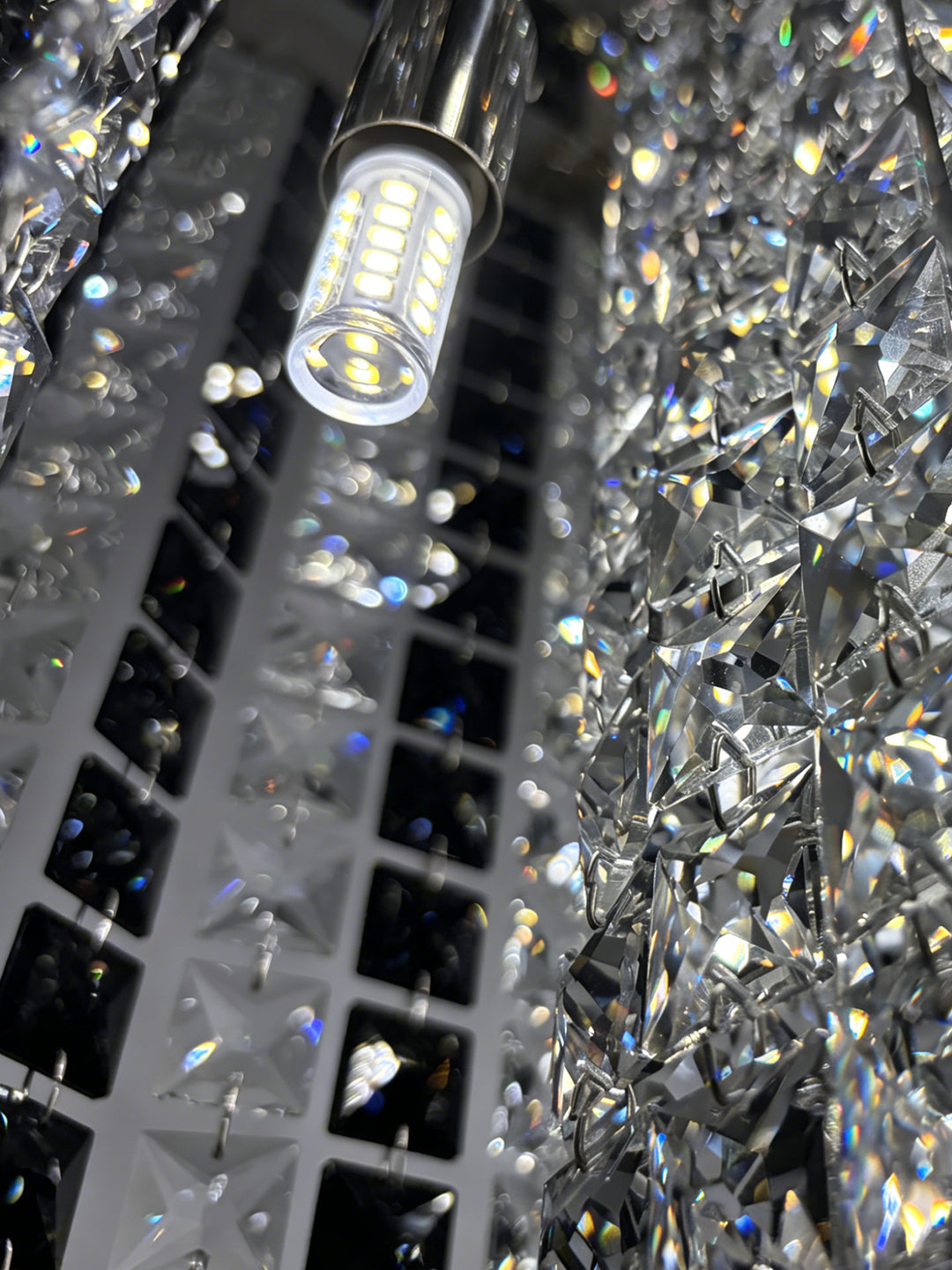 Linear Crystal Kitchen Island Pendant Light
