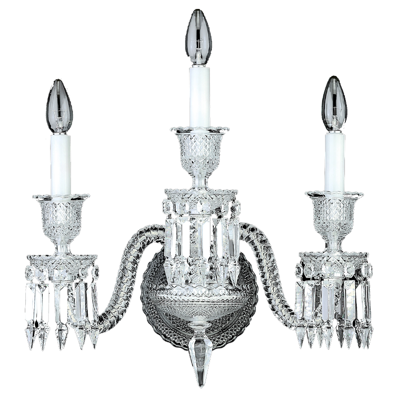 Baccarat-Style Regal Crystal Wall Light