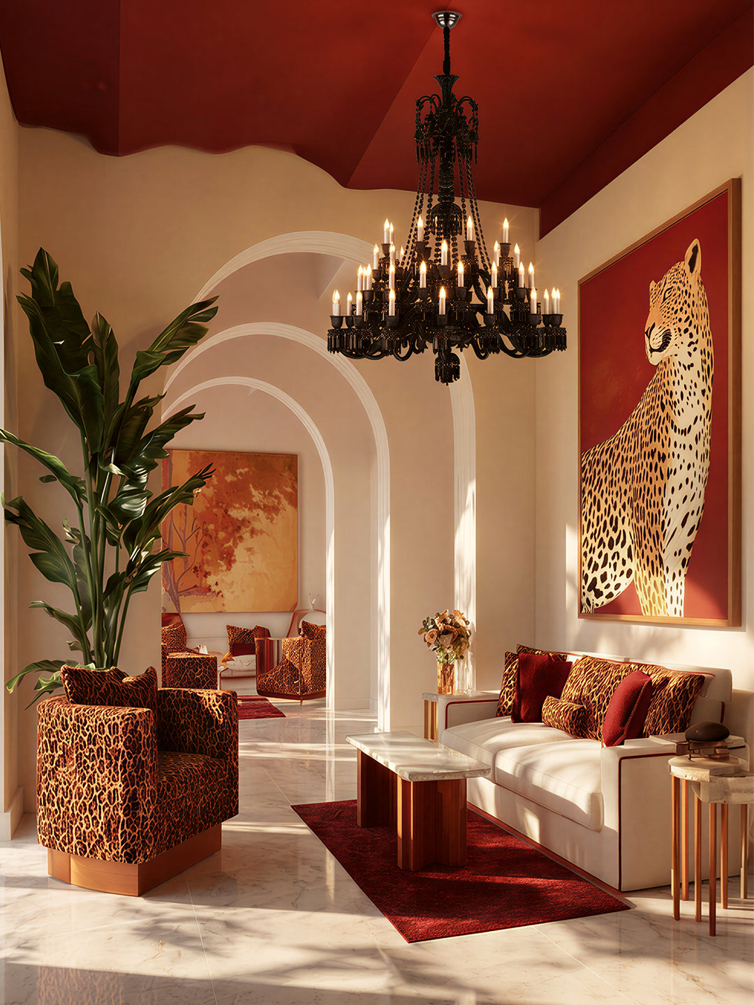 Baccarat-Style Black Crystal Chandelier