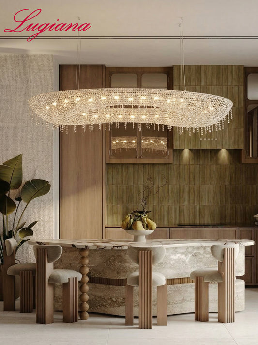 Clear Crystal Linear Chandelier