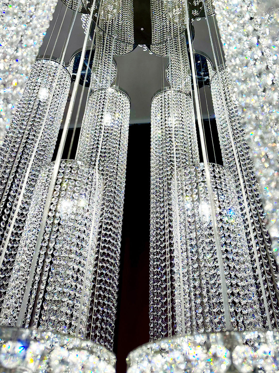 Tiered Crystal Cascade Chandelier