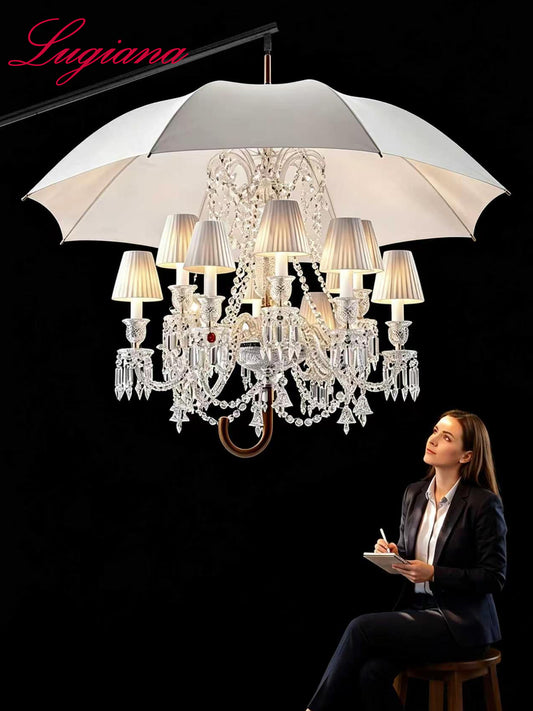 Umbrella Shade Luxury Crystal Chandelier