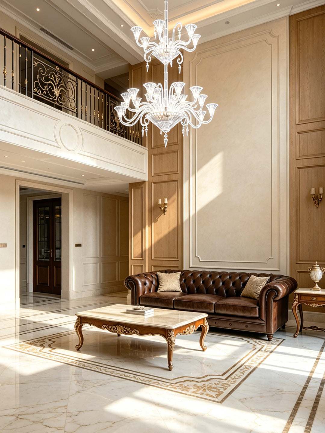 Modern clear crystal chandelier