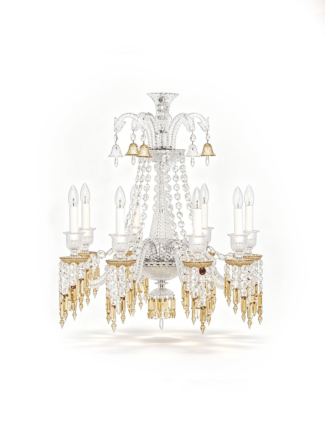 Gold and crystal chandelier