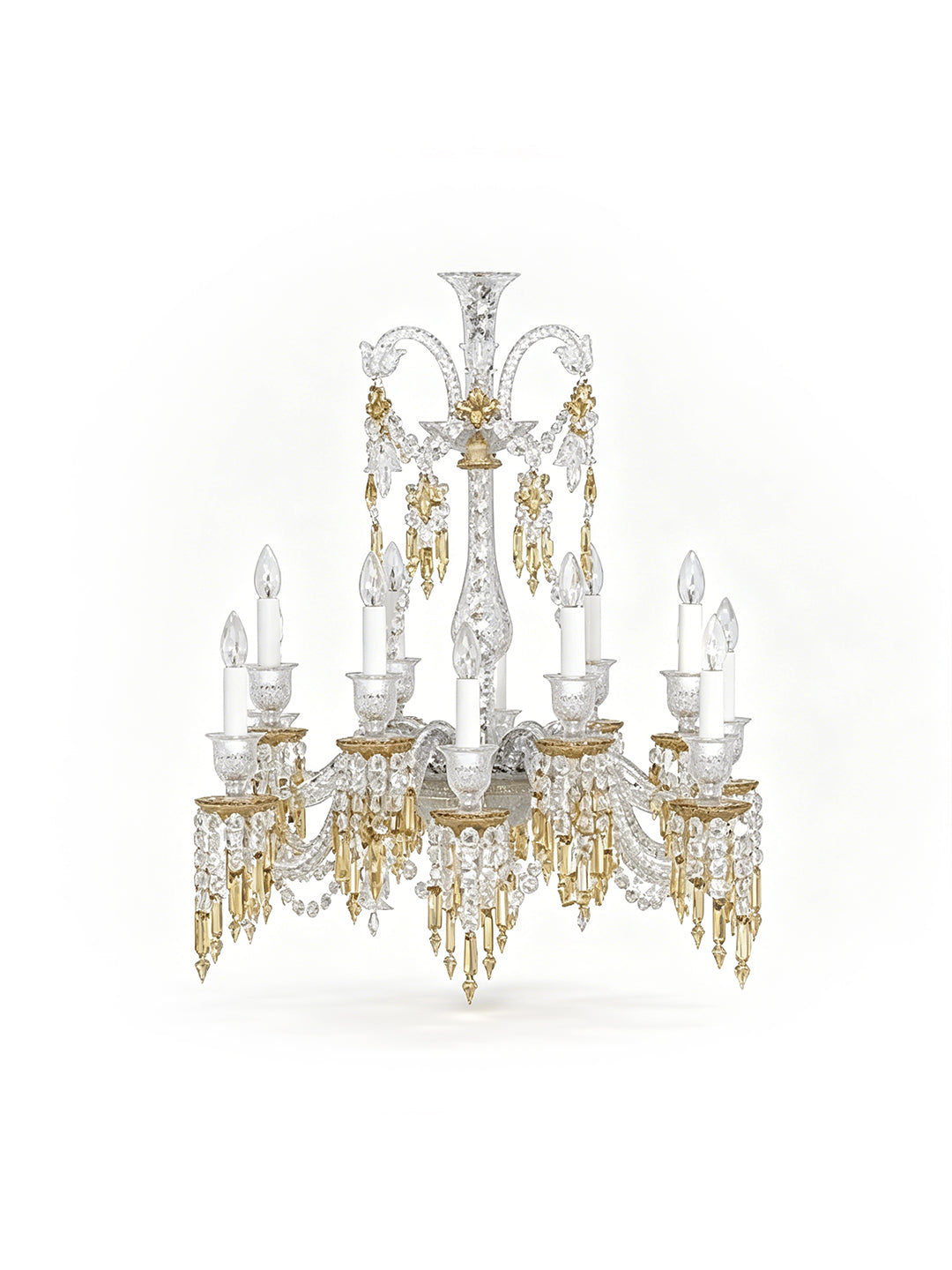 Gold and crystal chandelier