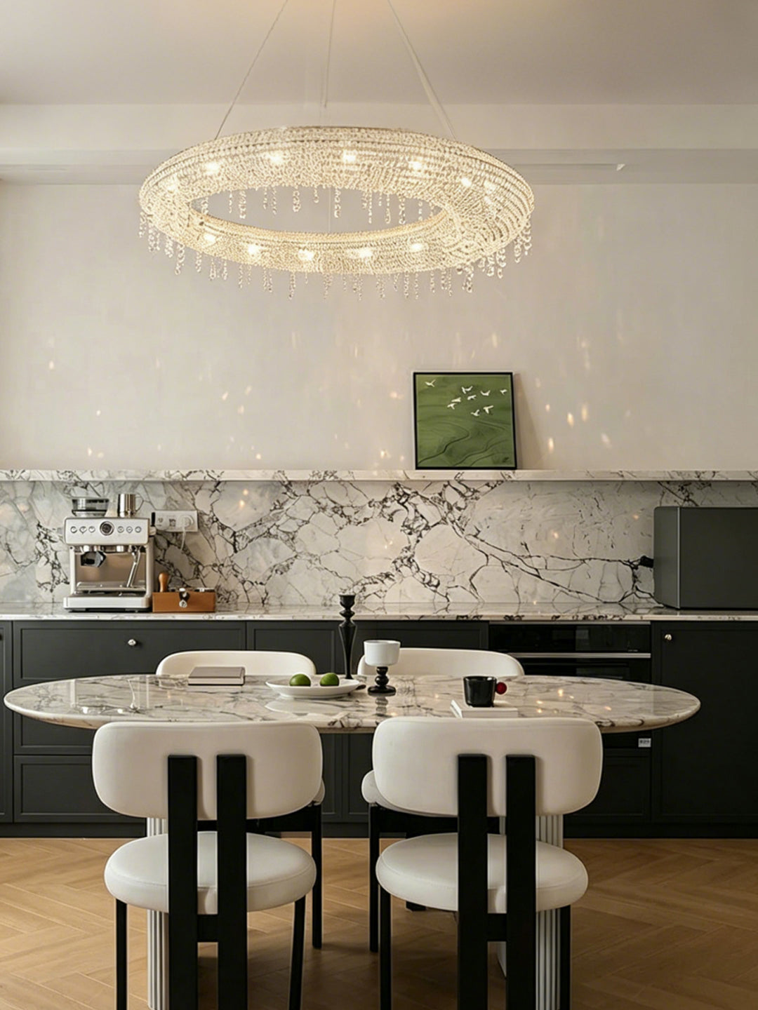 Modern Crystal Ring Chandelier