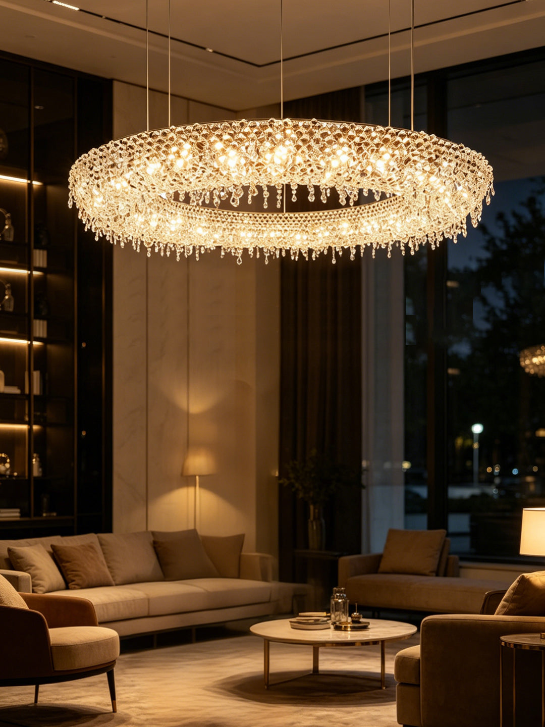 Modern Ring Crystal Chandelier