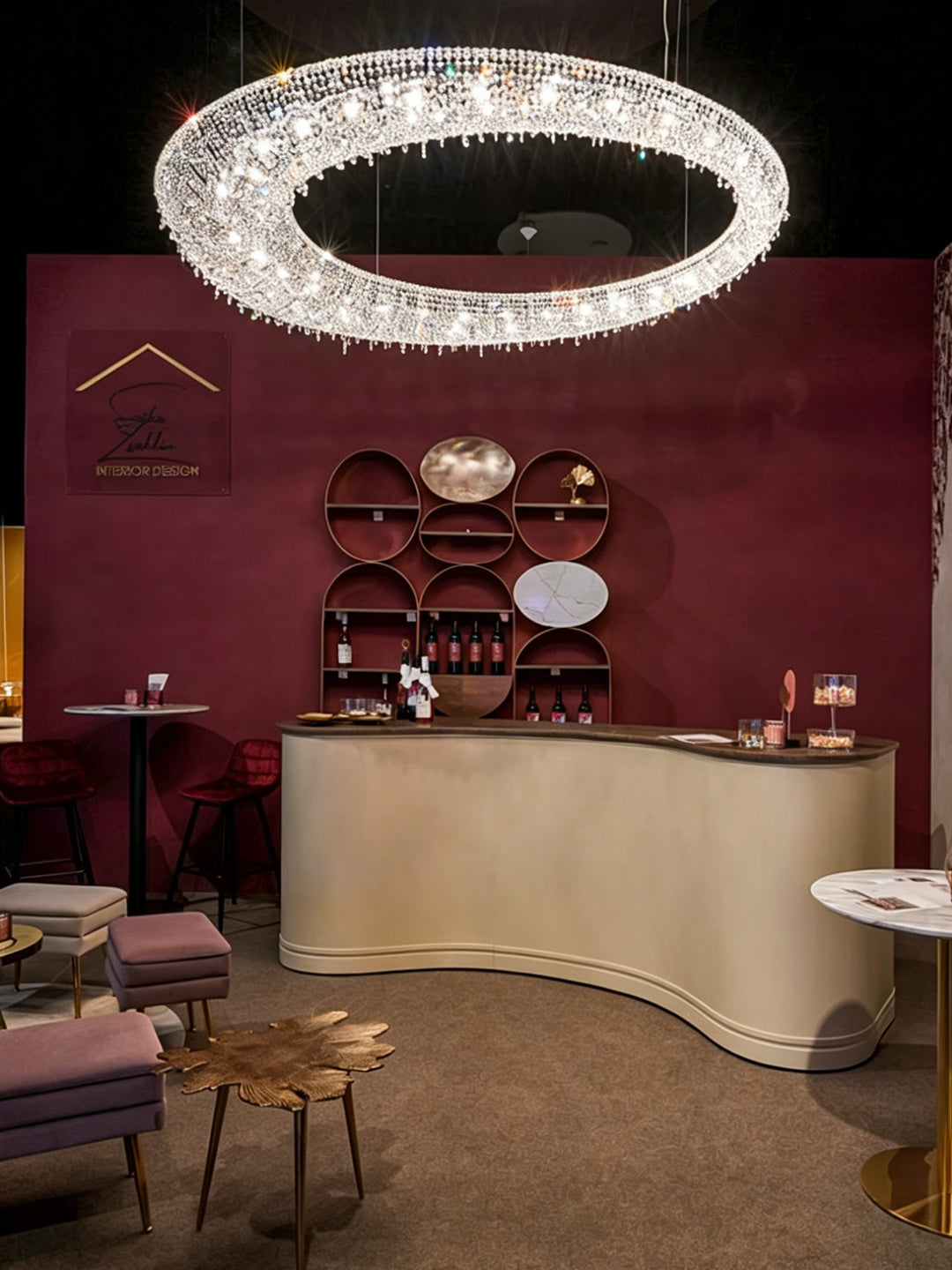 Modern Crystal Ring Chandelier