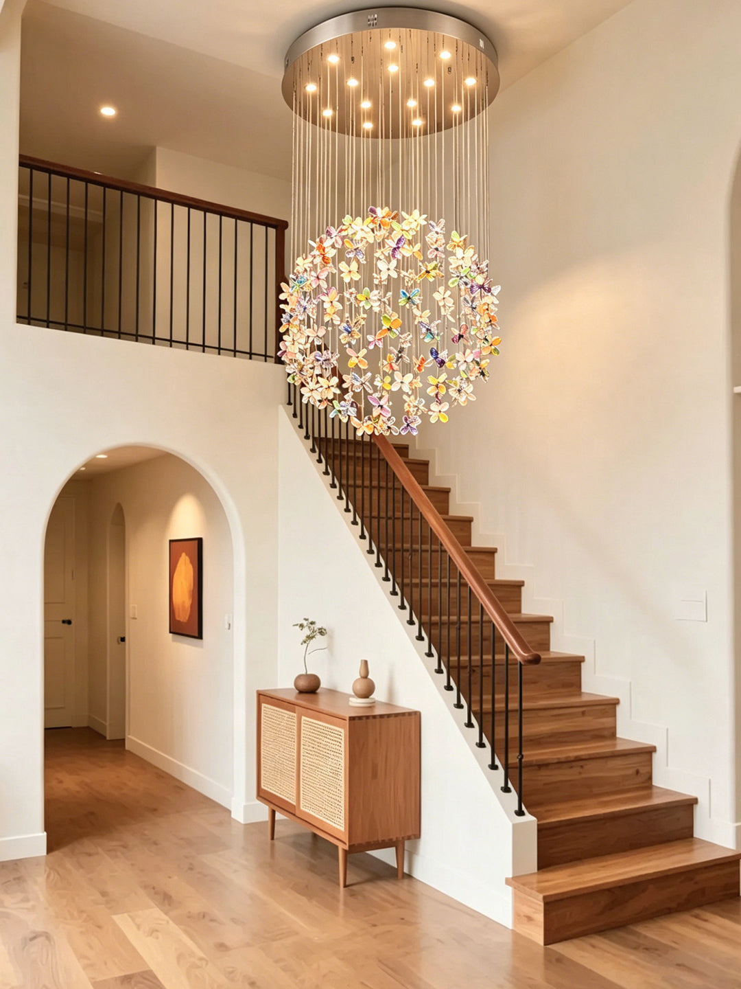 Multicolor Butterfly Crystal Chandelier