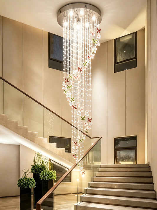 Spiral Crystal Staircase Chandelier