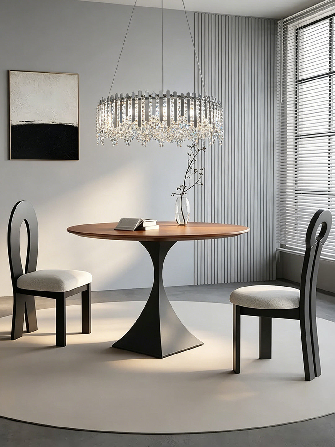 Round Gold Crystal Chandelier